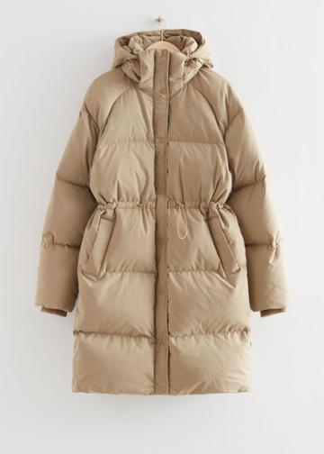 Other Stories Mid-length Puffer Coat - Beige