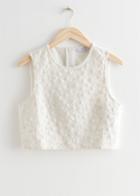 Other Stories Textured Tank Top - White