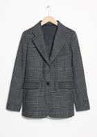Other Stories Wool Blend Checked Blazer