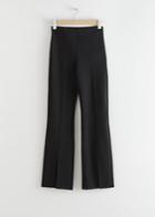 Other Stories Front Slit Trousers - Black