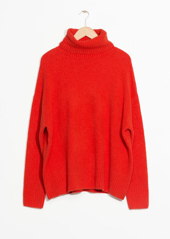 Other Stories High Neck Sweater - Orange
