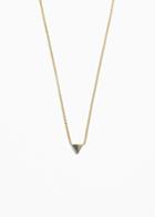 Other Stories Triangle Charm Necklace - Green