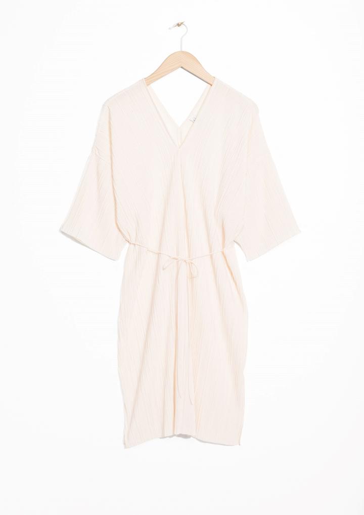 Other Stories Pliss V-neck Dress