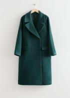 Other Stories Long Pea Coat - Turquoise