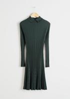 Other Stories Rib Knit Dress - Green