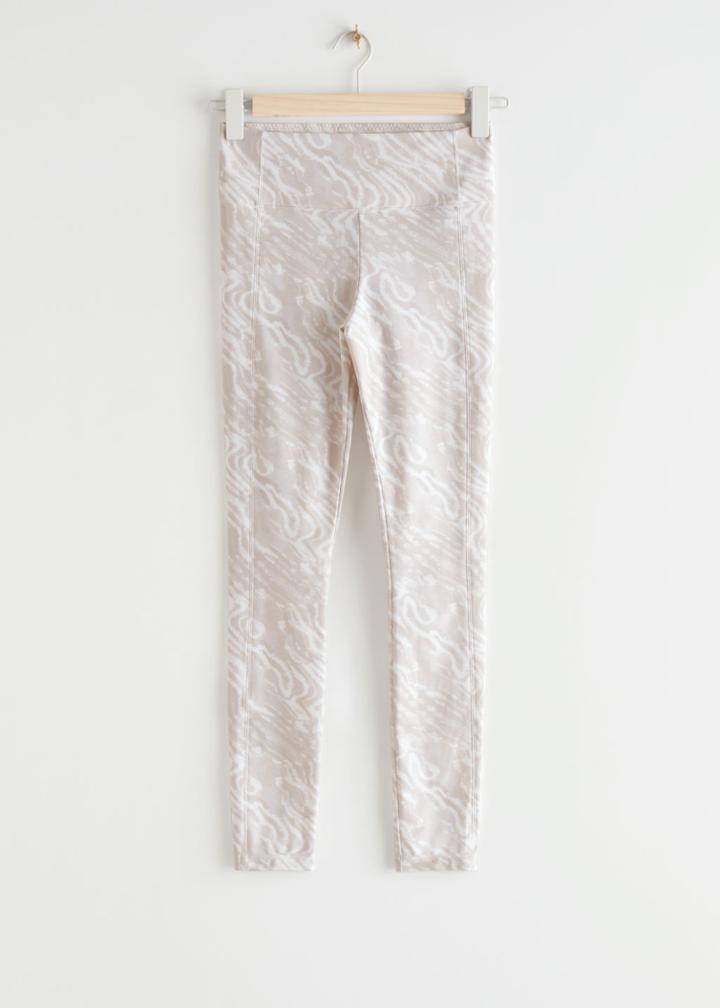 Other Stories Quick-dry Yoga Tights - White
