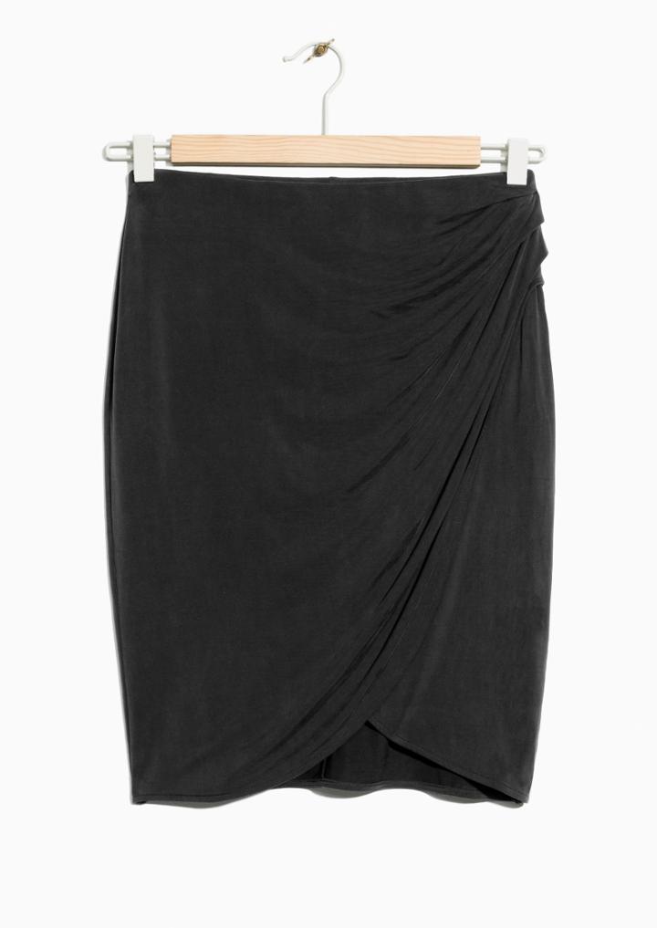 Other Stories Asymmetrical Cupro Skirt