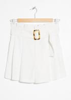 Other Stories Belted Paperbag Waist Shorts - White