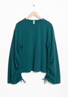 Other Stories Drawstring Sleeves Top