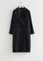 Other Stories Long Pea Coat - Black