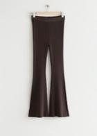 Other Stories Flared Rib Trousers - Brown