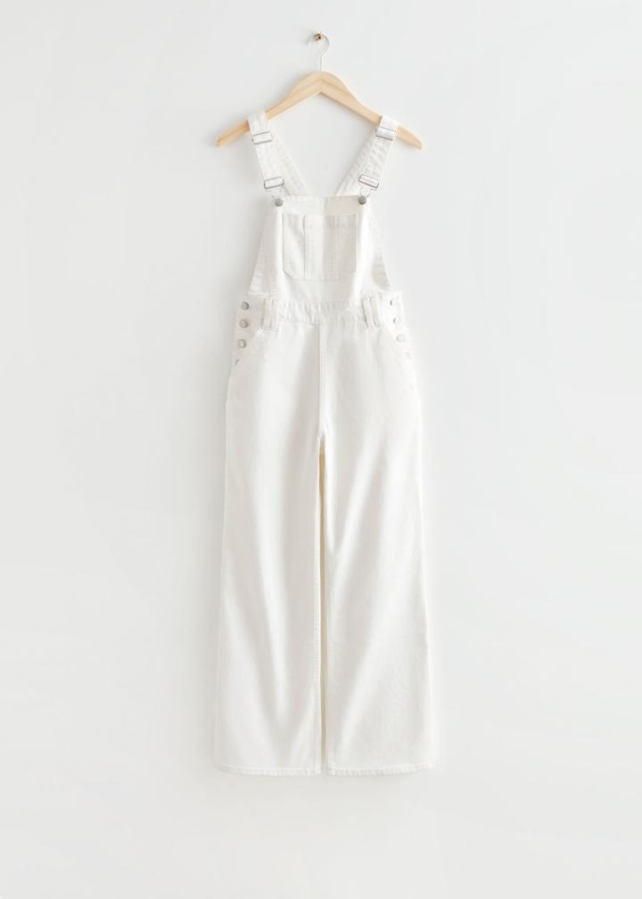 Other Stories Relaxed Denim Dungarees - Beige