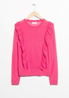 Other Stories Frill Merino Wool Sweater