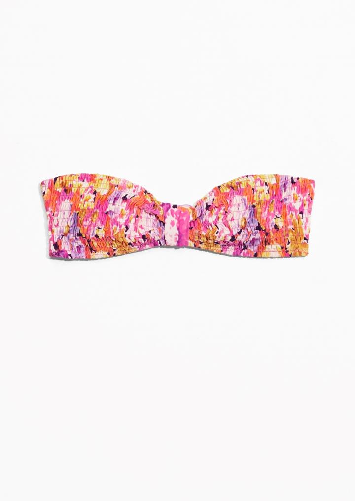 Other Stories Floral Print Bandeau Top