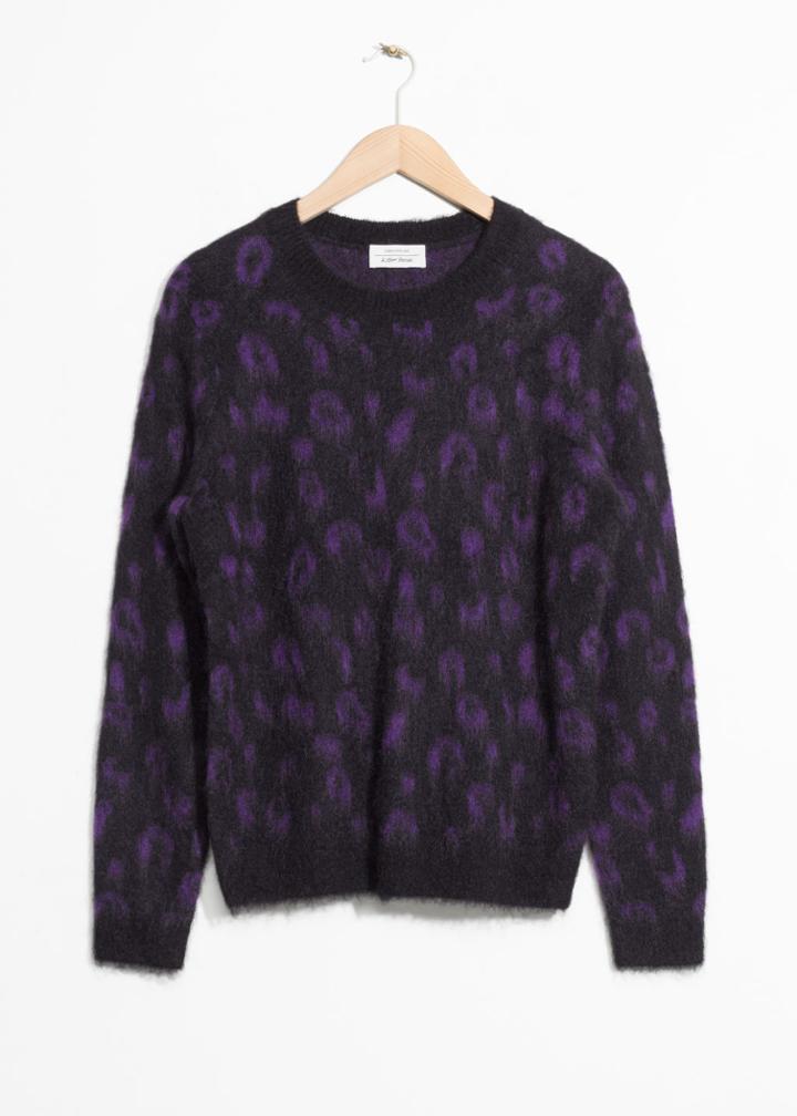Other Stories Leo Jacquard Sweater - Black