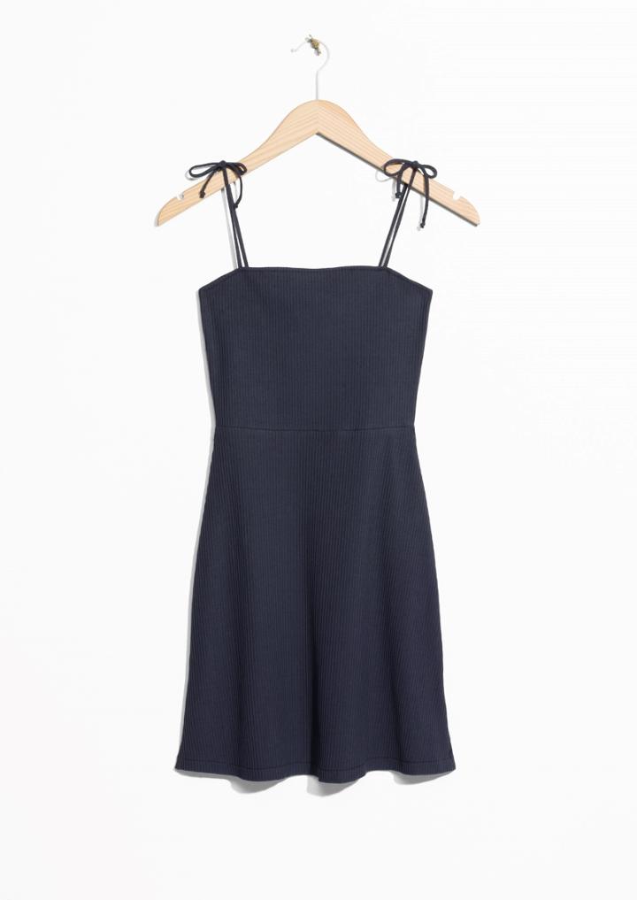 Other Stories Ribbed Tie-strap Dress