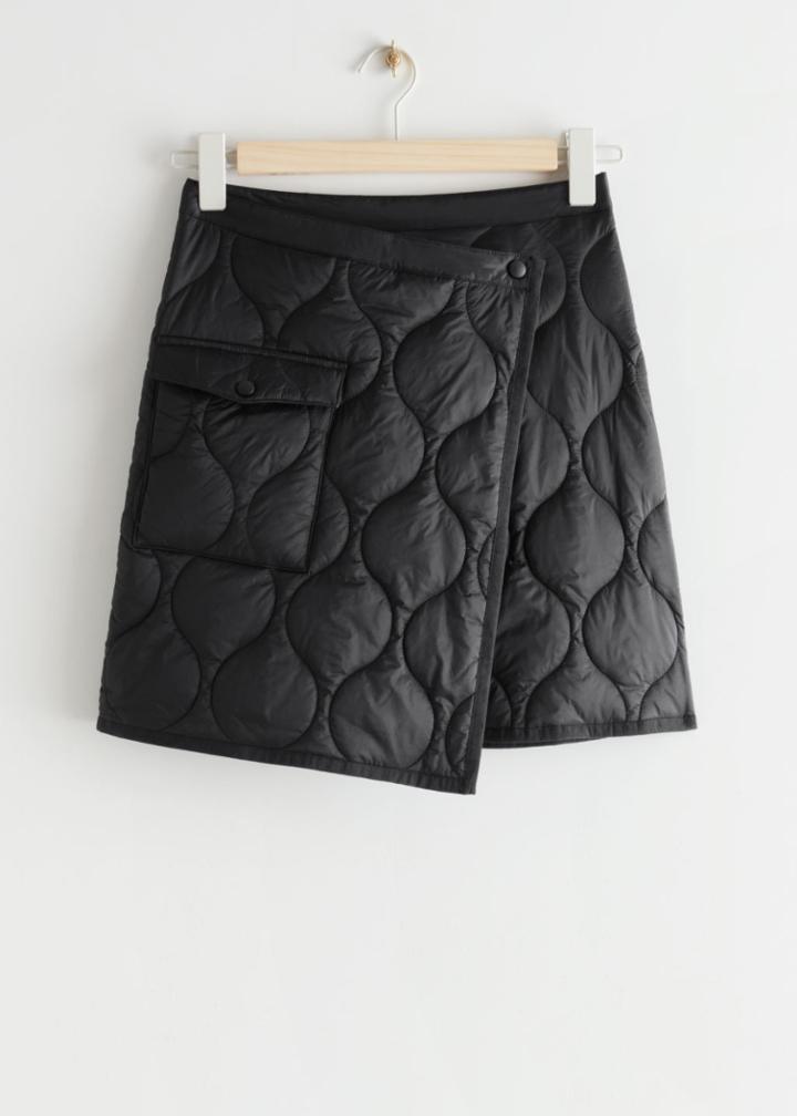 Other Stories Quilted Mini Skirt - Black