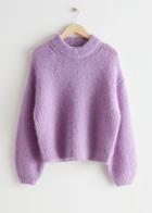 Other Stories Oversized Wool Knit Sweater - Purple