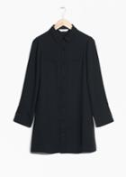 Other Stories A-line Shirt Dress - Black