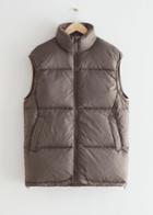 Other Stories Relaxed Puffer Vest - Beige