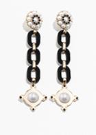 Other Stories Statement Chain Earrings - White