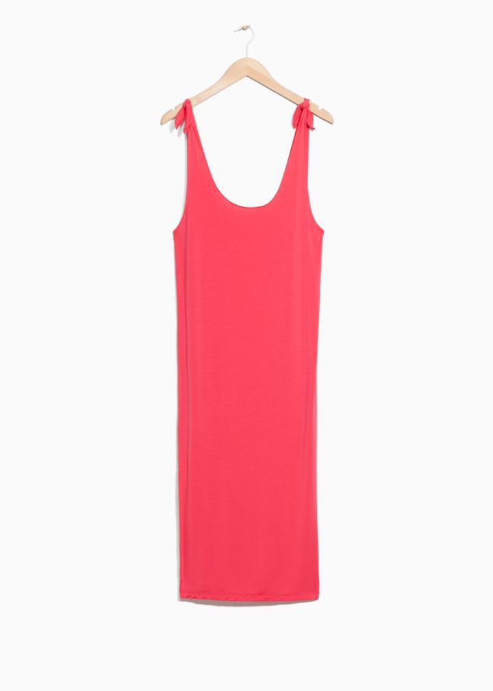 Other Stories Tie Shoulder Dress - Red