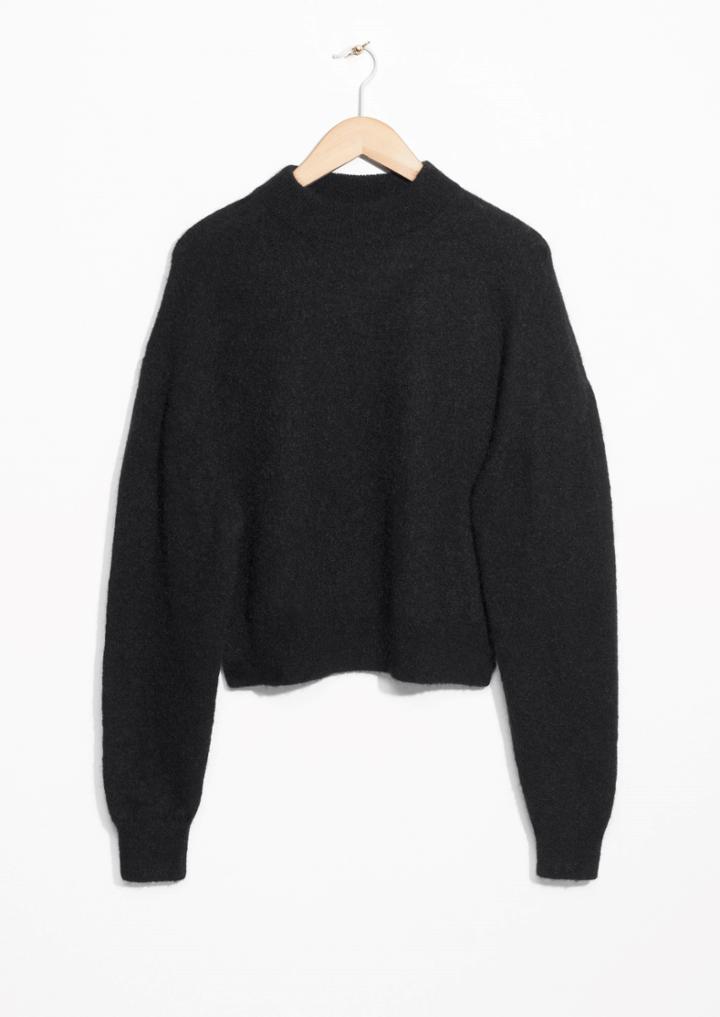 Other Stories Mohair And Wool Blend Fuzzy Sweater