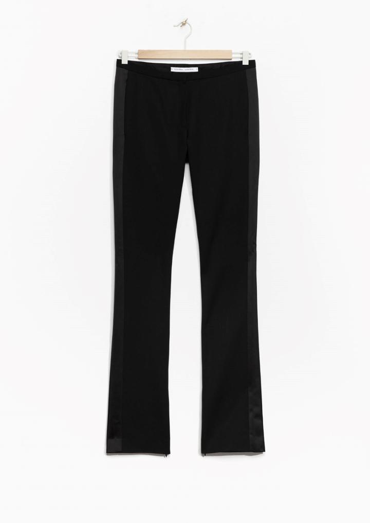 Other Stories Flared Wool Blend Trousers