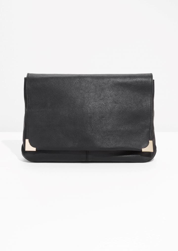 Other Stories Leather Soft Clutch
