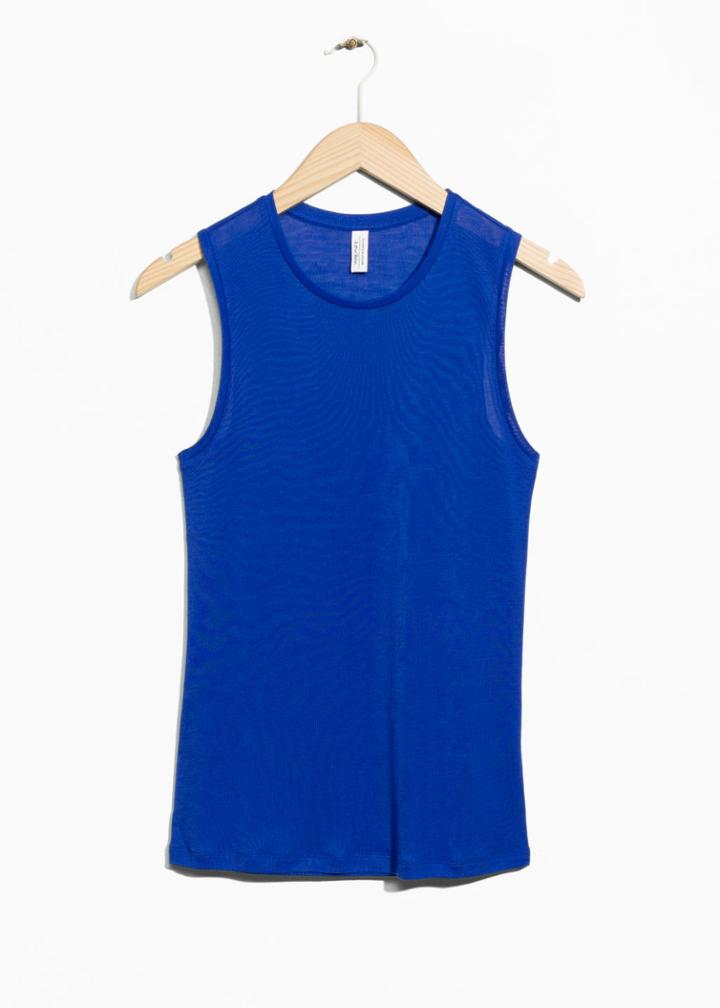 Other Stories Jersey Tank Top - Blue