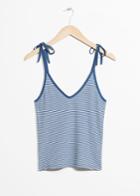 Other Stories Spaghetti Strap Top - Blue