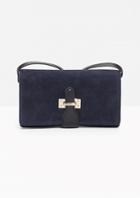Other Stories Suede Crossover Flap Bag