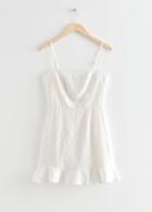 Other Stories Ruffled Strappy Mini Dress - White