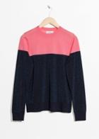 Other Stories Colour Block Sweater - Blue