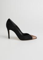 Other Stories Snake Overlap Stiletto Pumps - Black