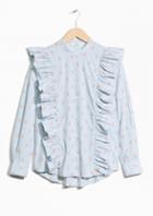 Other Stories Frills Blouse With Button Closure