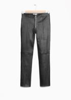 Other Stories Zip Leather Trousers