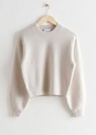 Other Stories Cropped Relaxed Sweater - Beige