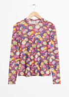 Other Stories Neon Jardin Print Top