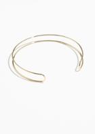 Other Stories Tubular Wire Choker - Gold