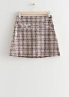 Other Stories Tweed Mini Skirt - Beige