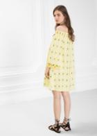 Other Stories Embriodered Off-shoulder Dress - Yellow