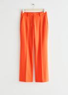 Other Stories Straight Low Waist Trousers - Orange