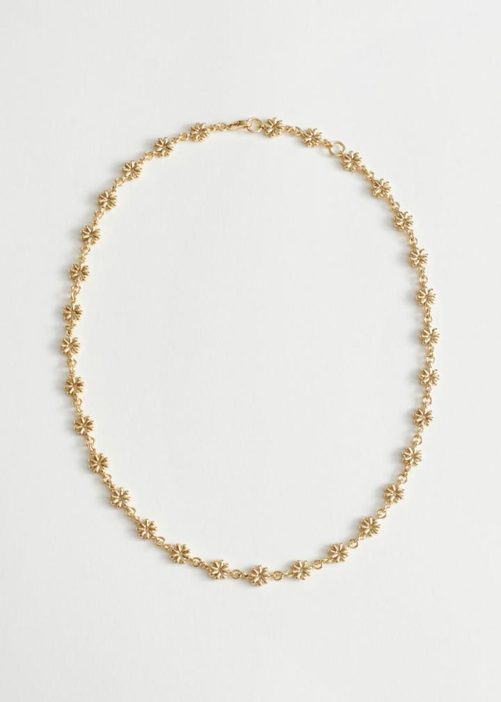 Other Stories Daisy Charm Necklace - Gold
