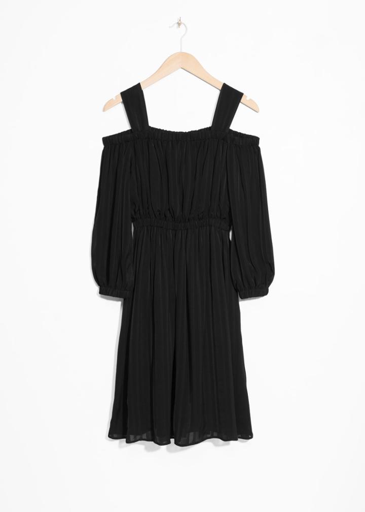 Other Stories Cold Shoulder Dress - Black