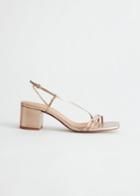 Other Stories Strappy Heeled Sandals - Gold