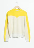 Other Stories Colour Blocking Cotton Sweater - White