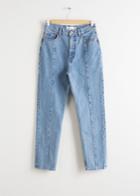 Other Stories Tapered High Rise Jeans - Blue