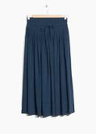 Other Stories High Waist Pleated Skirt - Blue