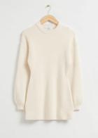 Other Stories Ribbed Hourglass Silhouette Sweater - White